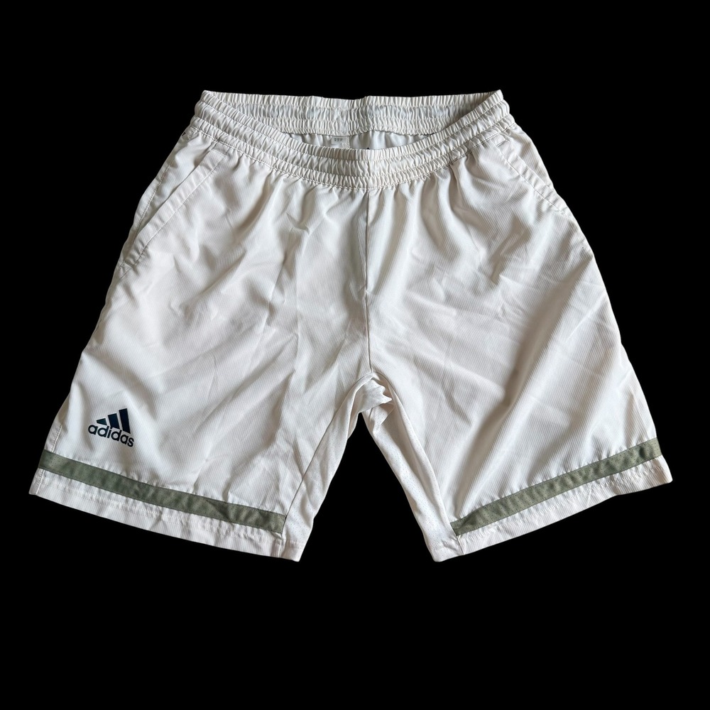 Adidas Aeroready Primegreen Athletic Shorts Cream Olive H34695 Size L